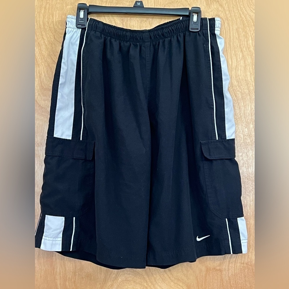 Nike Black and White Athletic Shorts L